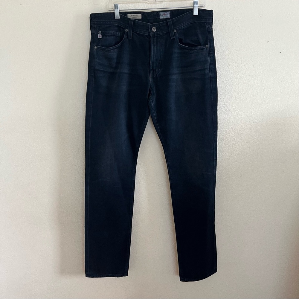 AG Adriano Goldschmied The Graduate Tailored Leg Slim Waist Blue Jeans 33”
